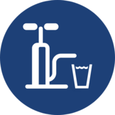 Hand pump water filter