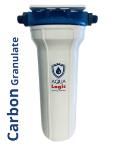 AQUA Logic - Inline Pre-Filter 3/8 - Carbon Granulate -  10 INCH - (build-in water filter / shower filter)