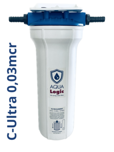 AQUA Logic - Inline 3/8 - C-Ultra - 0,03mcr - 10 INCH - Gen2 - (built-in water filter)