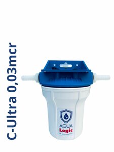 AQUA Logic - Inline 3/8 - C-Ultra - 0.03mcr - 5 INCH - Gen2 - (built-in water filter)