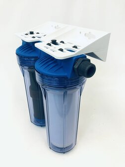 AQUA Logic - Inline Duo - Carbon + Ultra Full-Size - 10 INCH - (built-in water filter)