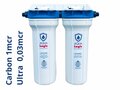 AQUA Logic - Inline Duo 3/8 - Carbon + Ultra Full-Size - 0,03mcr - 10 INCH - Gen2 - (built-in water filter)